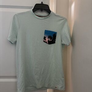 Free Planet Light Blue Short Sleeve Tee with Palm Pocket